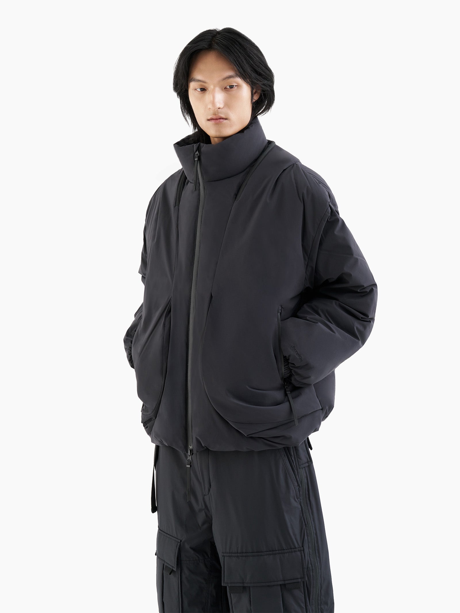 Jiyong Kim - Twisted Down Jacket (Black) product image 6 | TRAB K-Fashion Australia