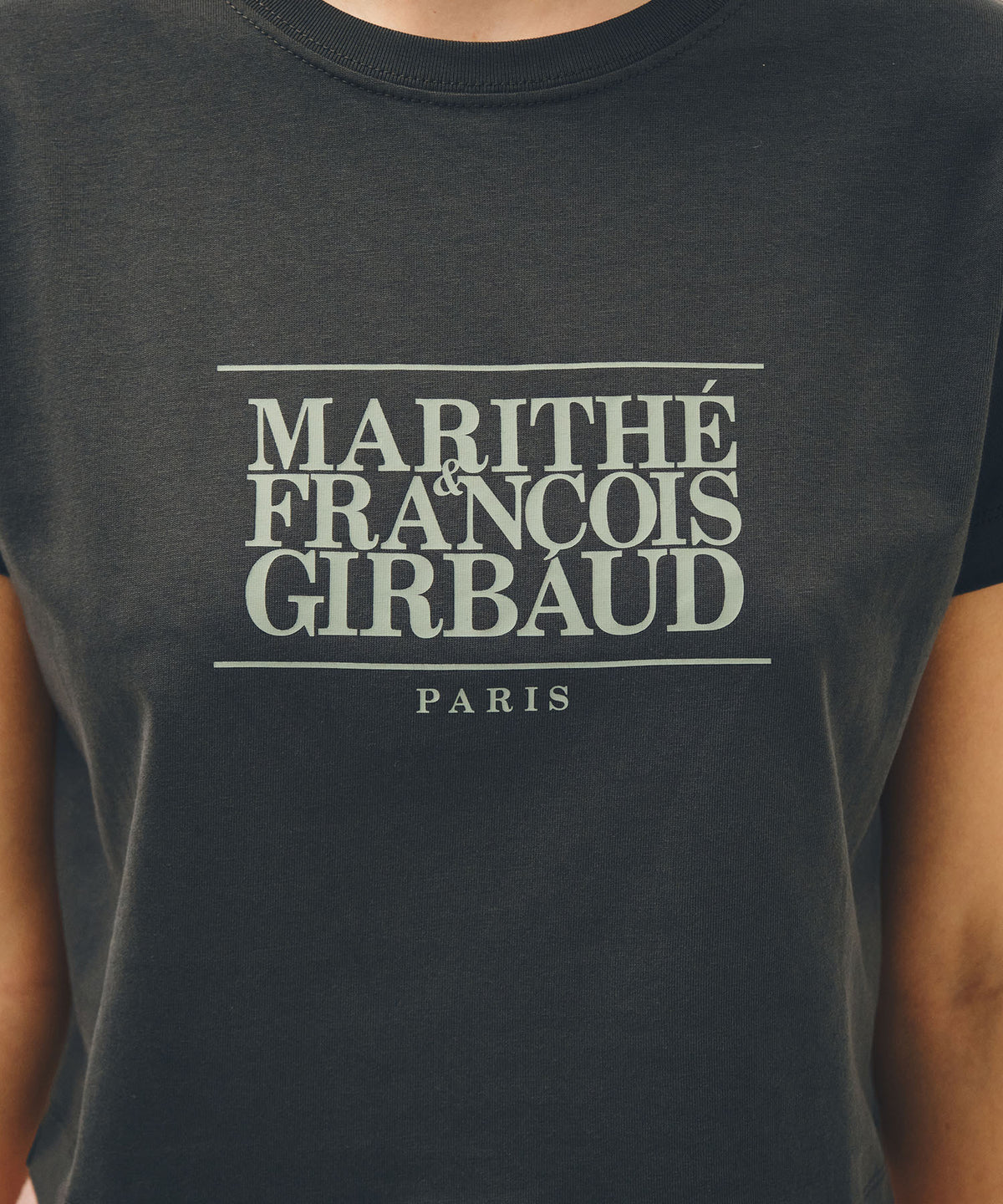 Marithe & Francois Girbaud - Classic Logo Crop Tee (Charcoal) product image 4 | TRAB K-Fashion Australia