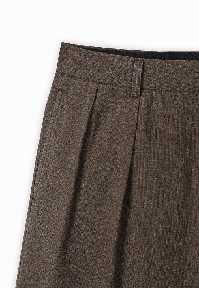 Art if acts - Washed Linen Bermuda Shorts (Wood) product image 10 | TRAB K-Fashion Australia