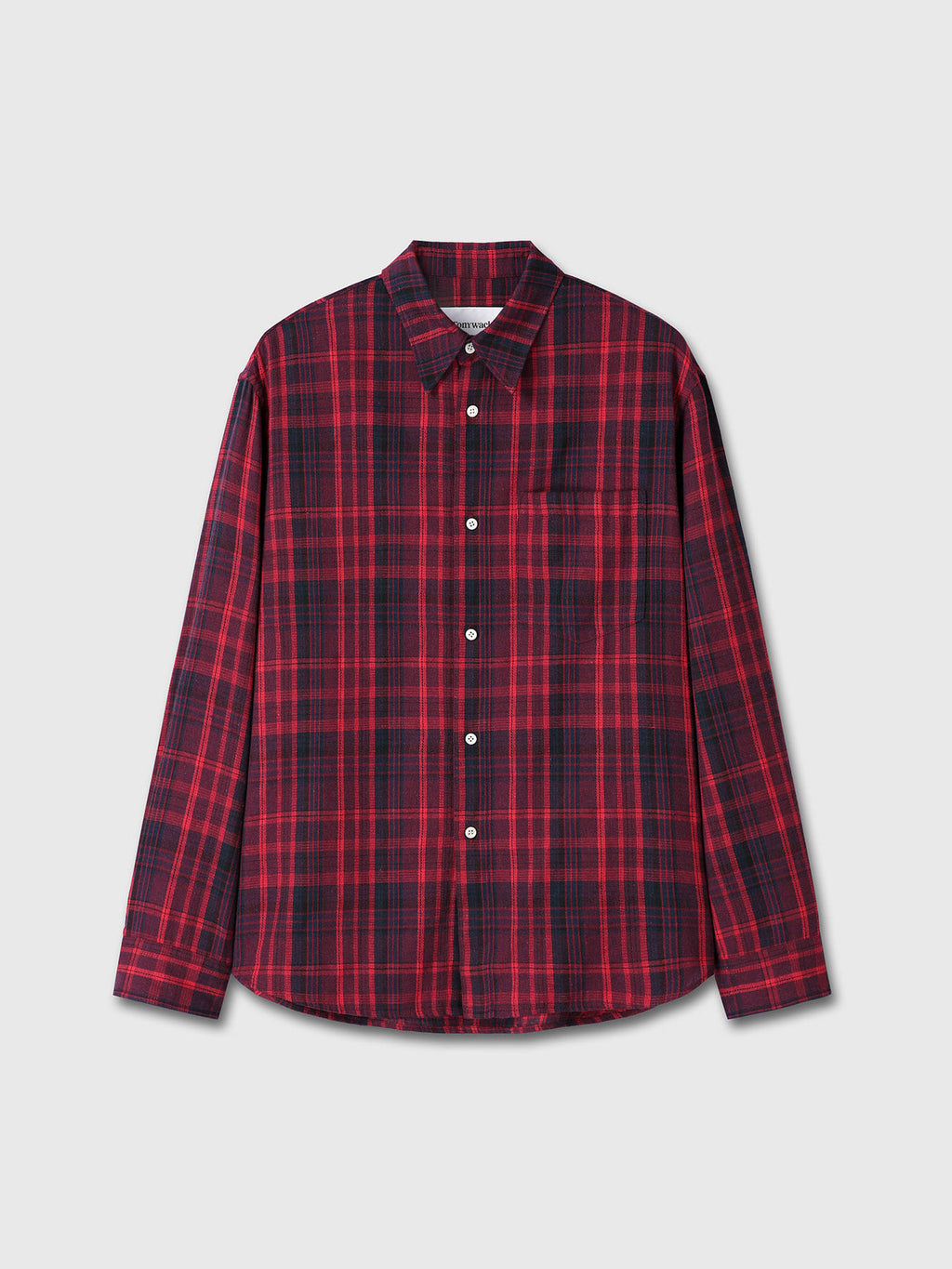 Tonywack - Washed Cotton Blend Check Shirt (Red/Blue) product image 10 | TRAB K-Fashion Australia