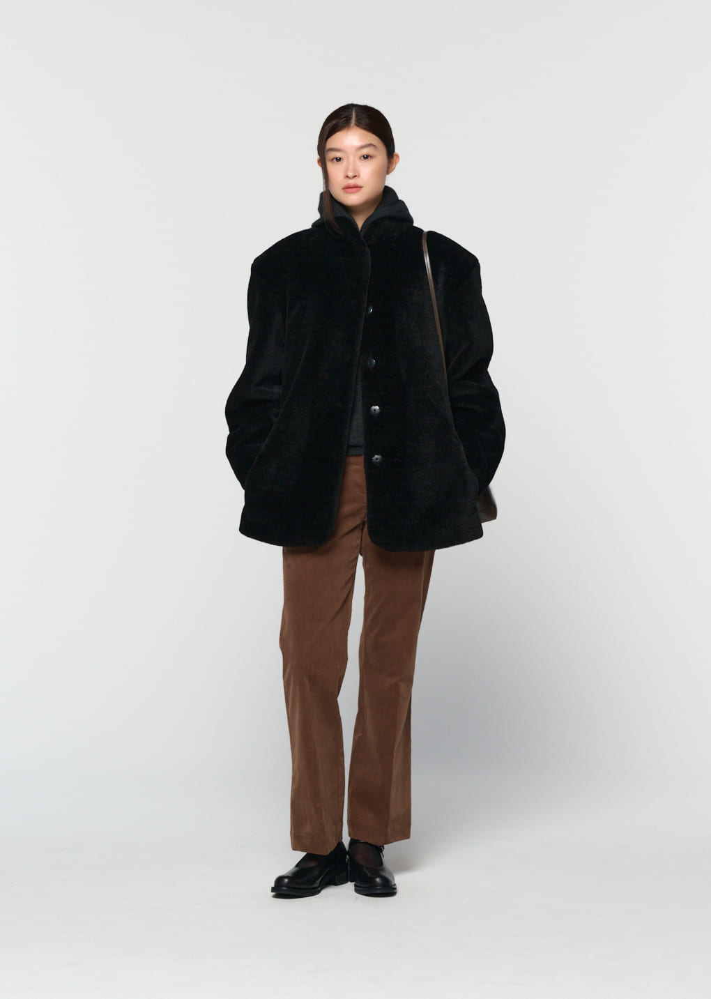 Amomento - corduroy flared pants (Brown) product image 5 | TRAB K-Fashion Australia