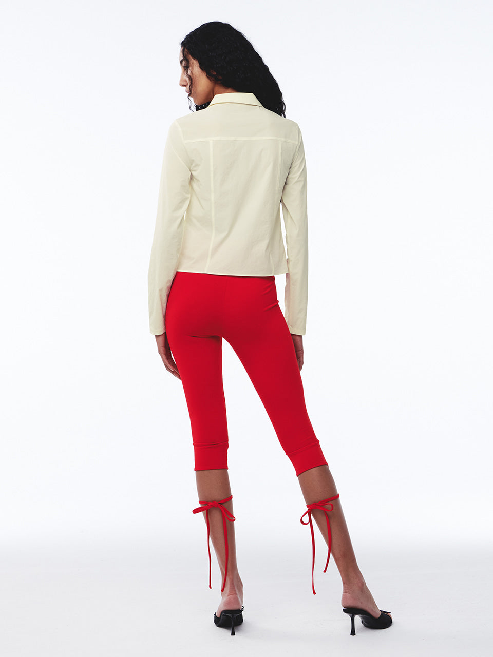 Kijun - Corsage Shirring Shirt (Butter) product image 4 | TRAB K-Fashion Australia