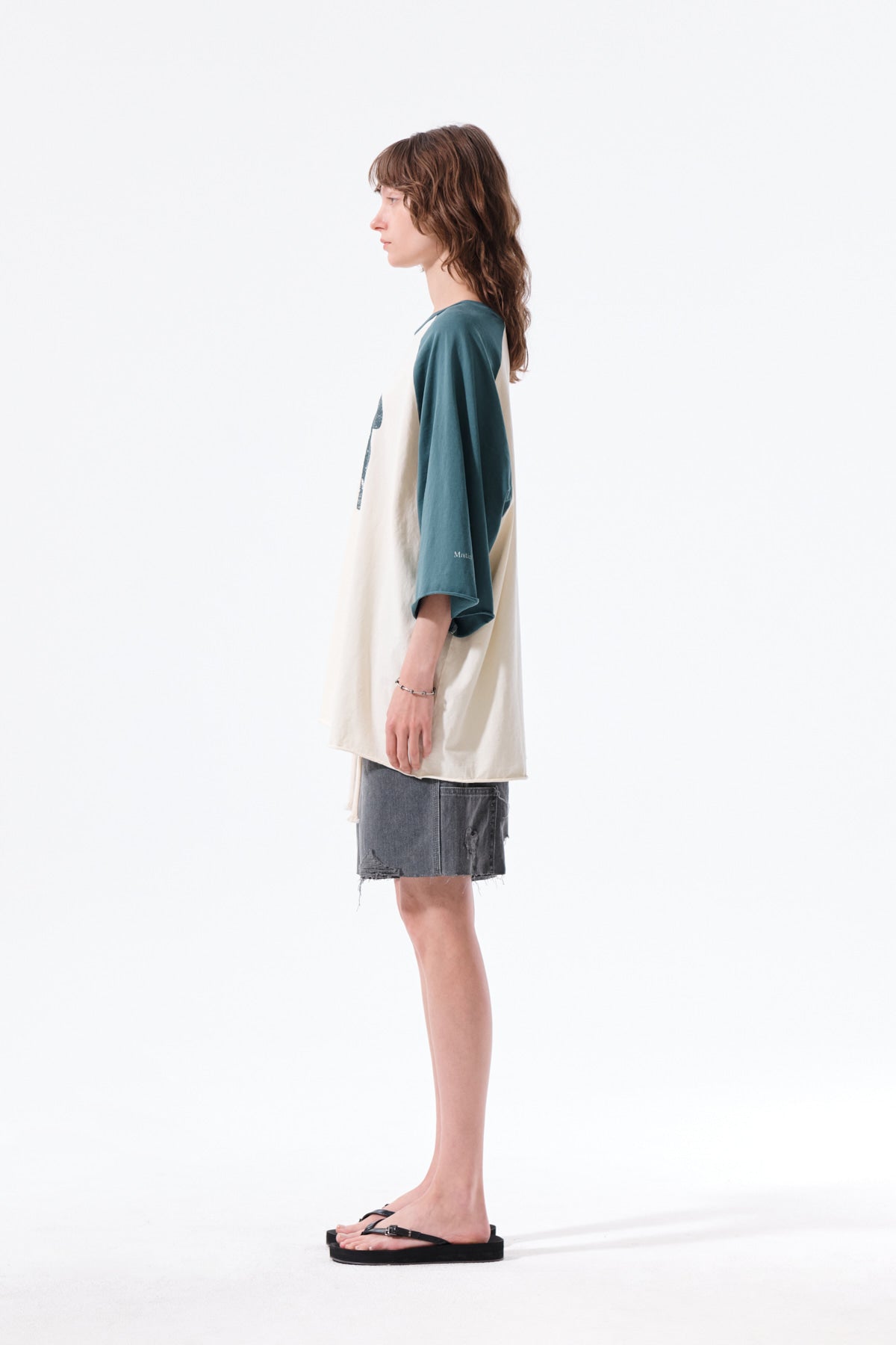 Matin Kim - Raw Edge Raglan Top (Cream) product image 7 | TRAB K-Fashion Australia