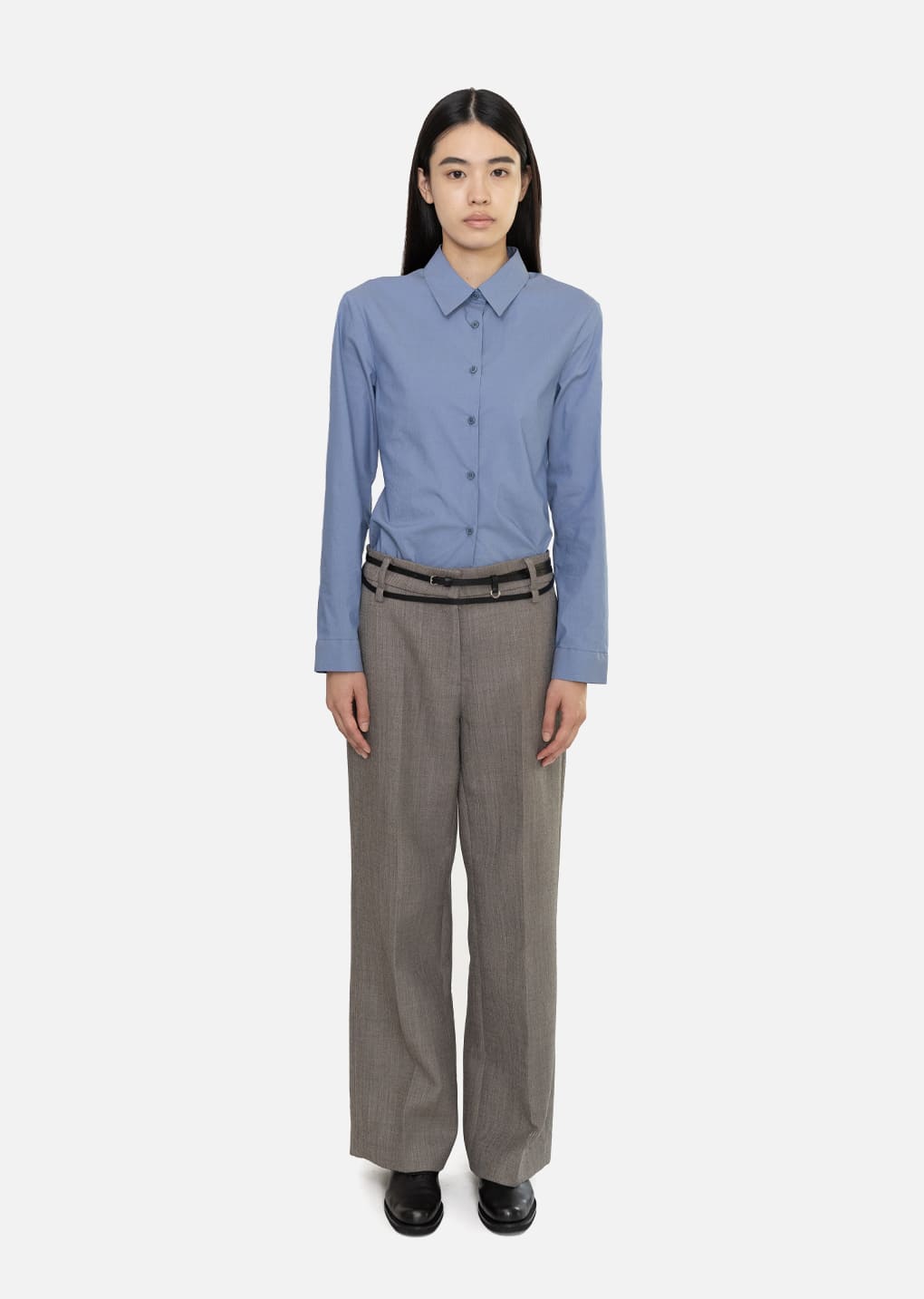Amomento - Slim Shirt (Blue) product image 2 | TRAB K-Fashion Australia