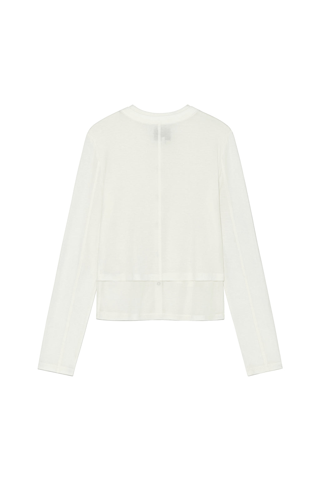 Matin Kim - Layered Snap Cardigan (White) product image 10 | TRAB K-Fashion Australia