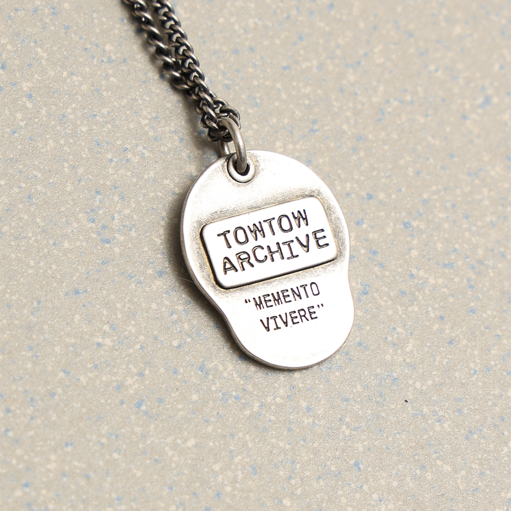 Towtow Archive - Flat Skull Necklace Silver Burnish (OC) product image 5 | TRAB K-Fashion Australia