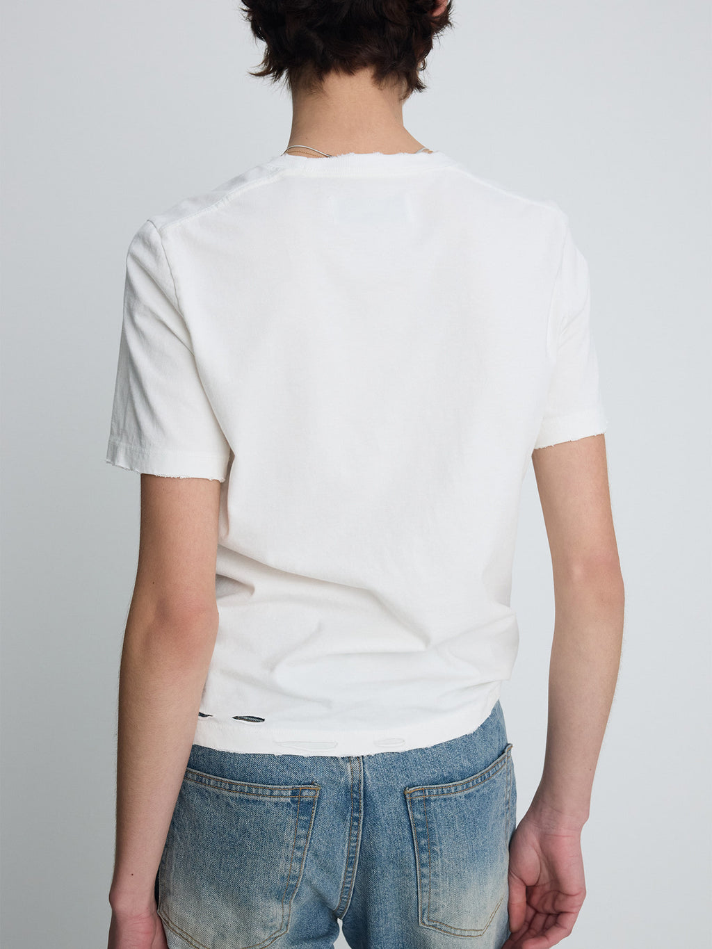 Tonywack - Hand Distressed Vintage Cotton T-Shirt (White) product image 8 | TRAB K-Fashion Australia