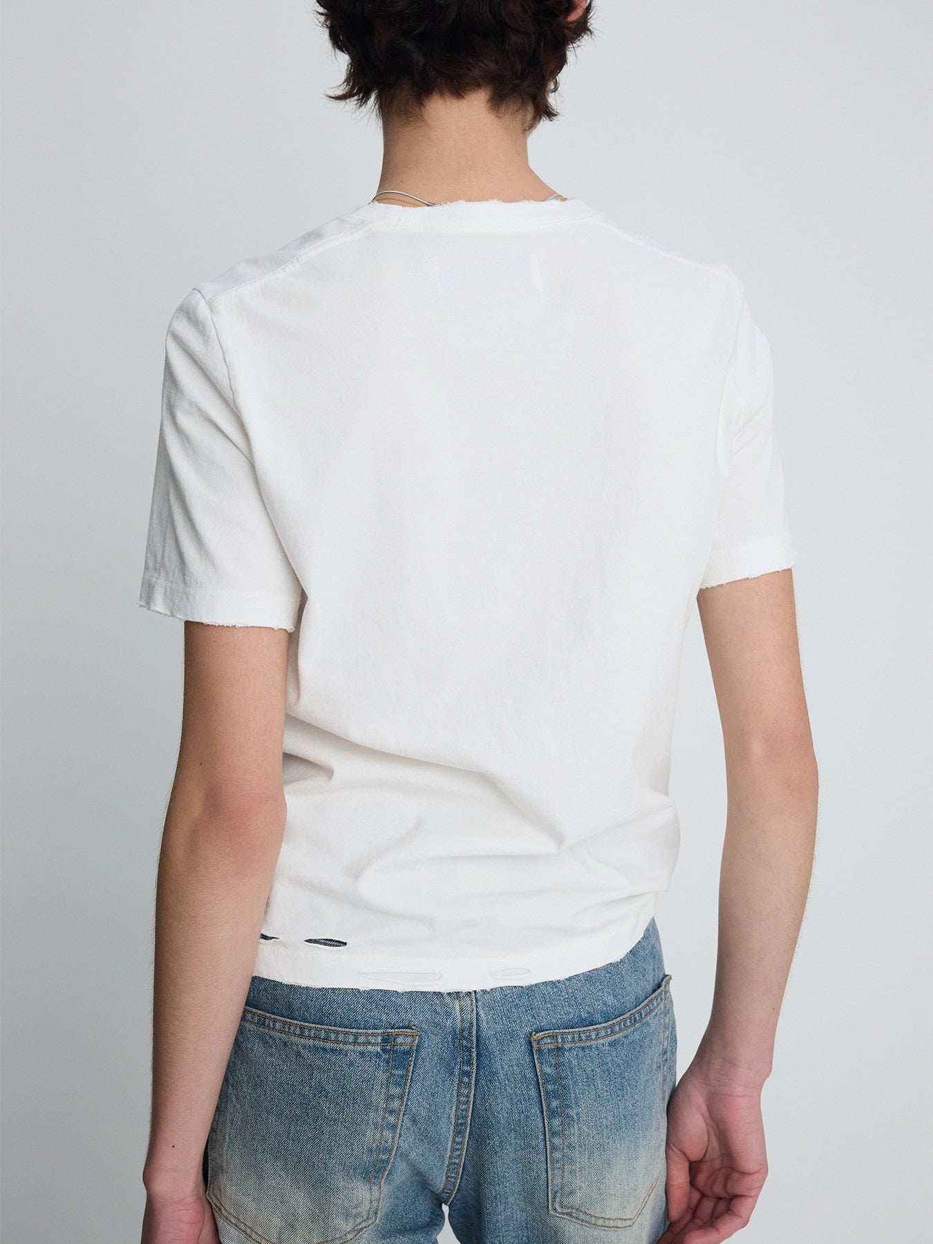Tonywack - Hand Distressed Vintage Cotton T-Shirt (White) product image 8 | TRAB K-Fashion Australia