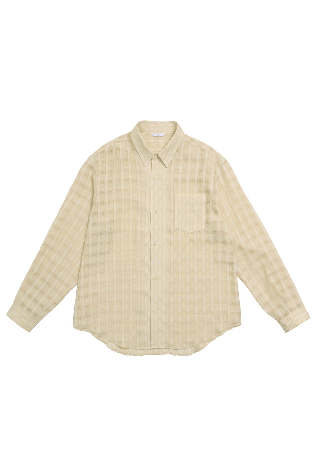 STU - Comfortable Check Shirt (Beige) product image 18 | TRAB K-Fashion Australia