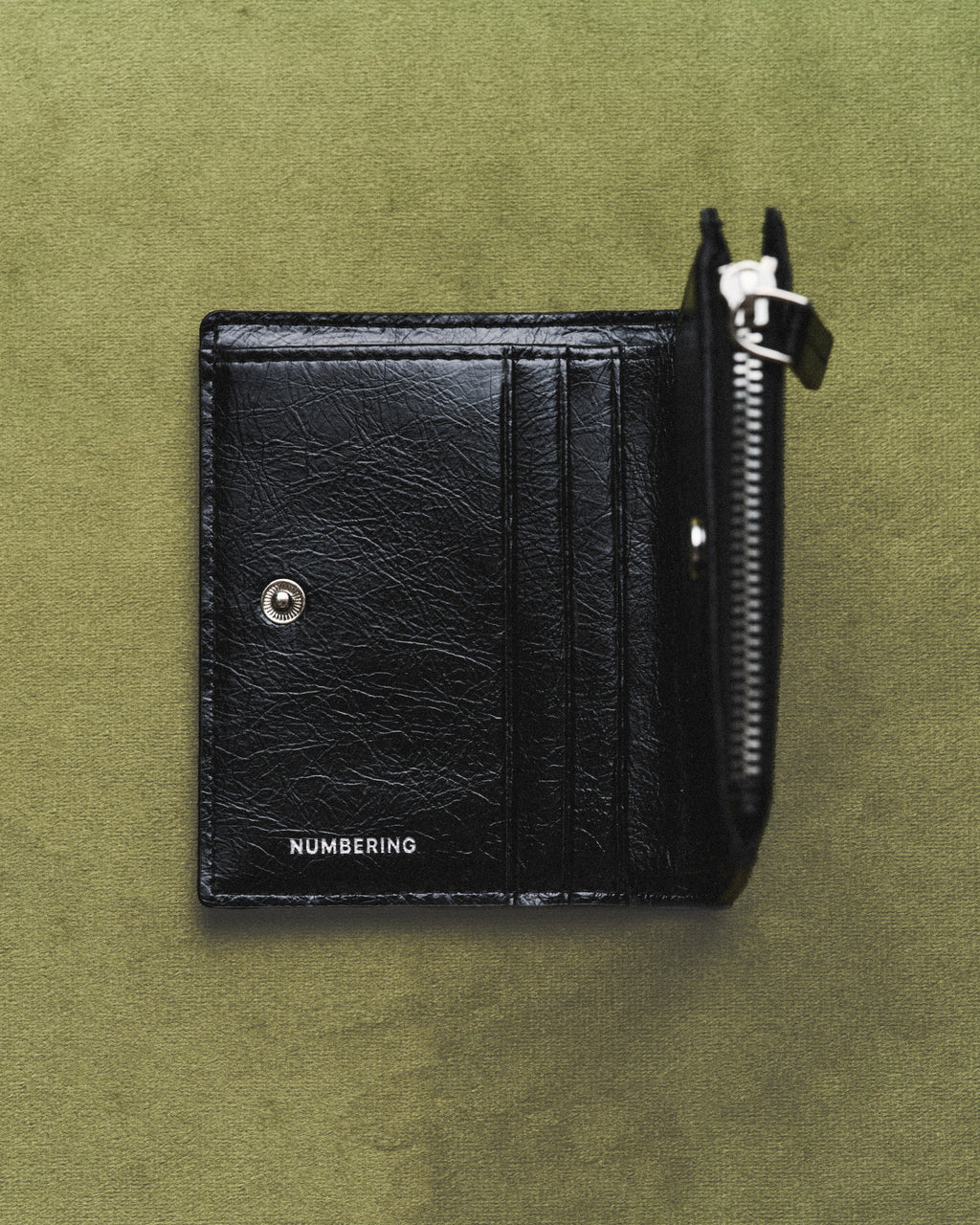 Numbering - Crackled Leather Bifold Wallet #1054 product image 3 | TRAB K-Fashion Australia