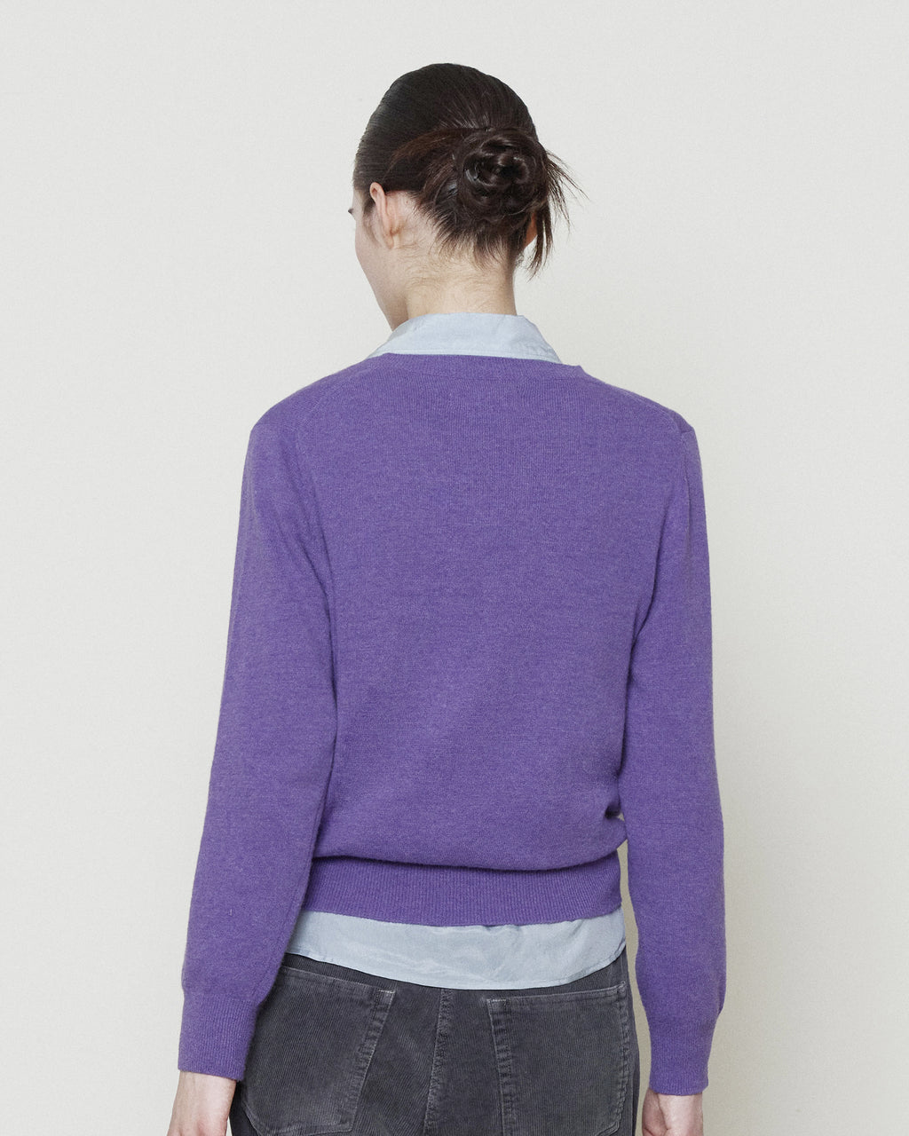 Brownyard - Extra Super Fine V Neck Knit (Purple) product image 3 | TRAB K-Fashion Australia