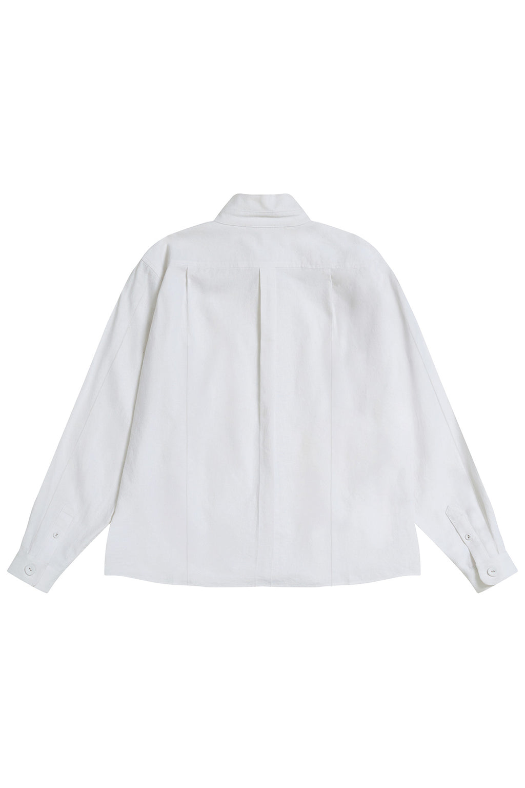 STU - Stand Collar Crease Shirt (White) product image 18 | TRAB K-Fashion Australia