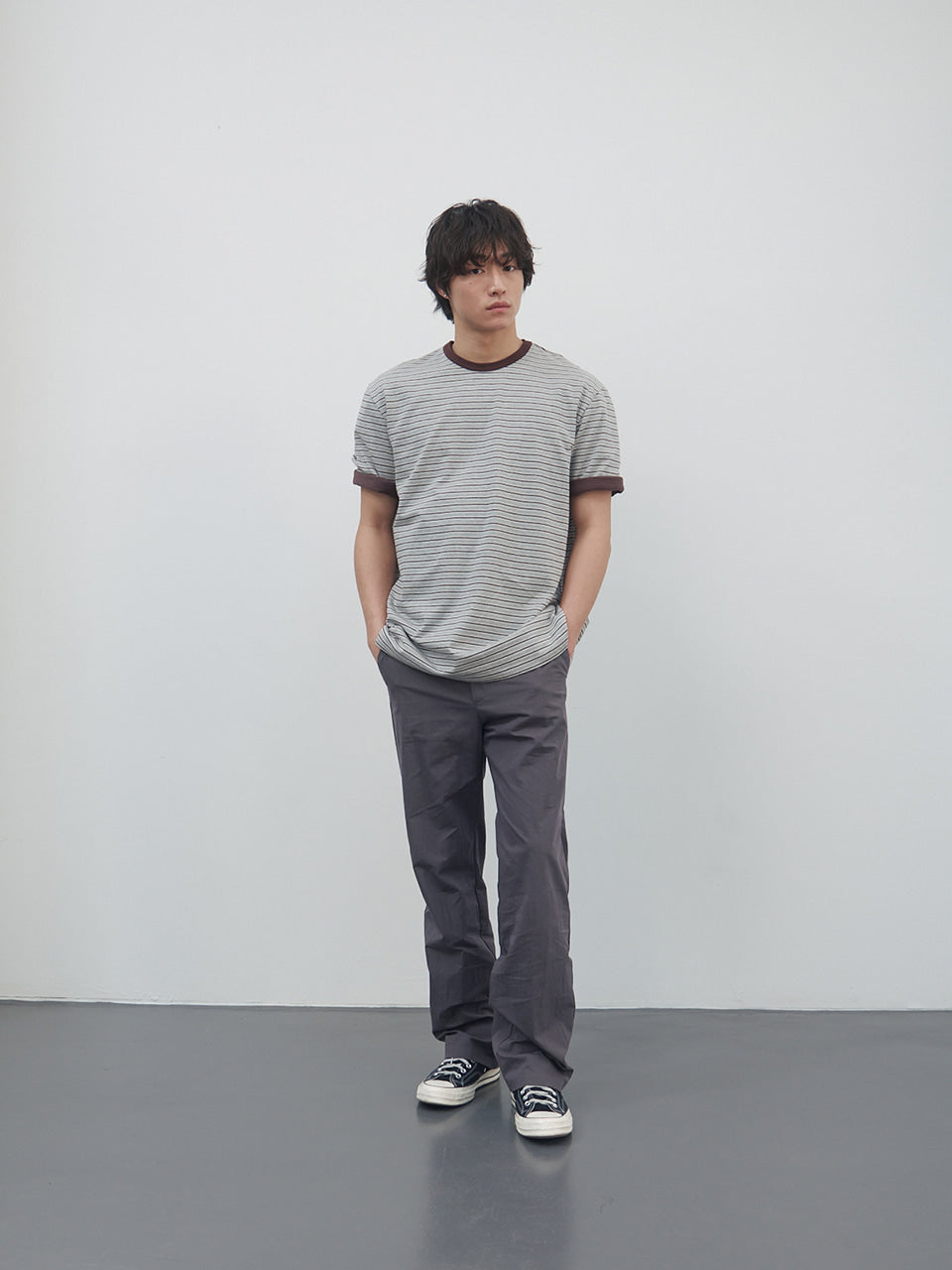 Kijun - Soft Border Tee (Melange Grey) product image 6 | TRAB K-Fashion Australia