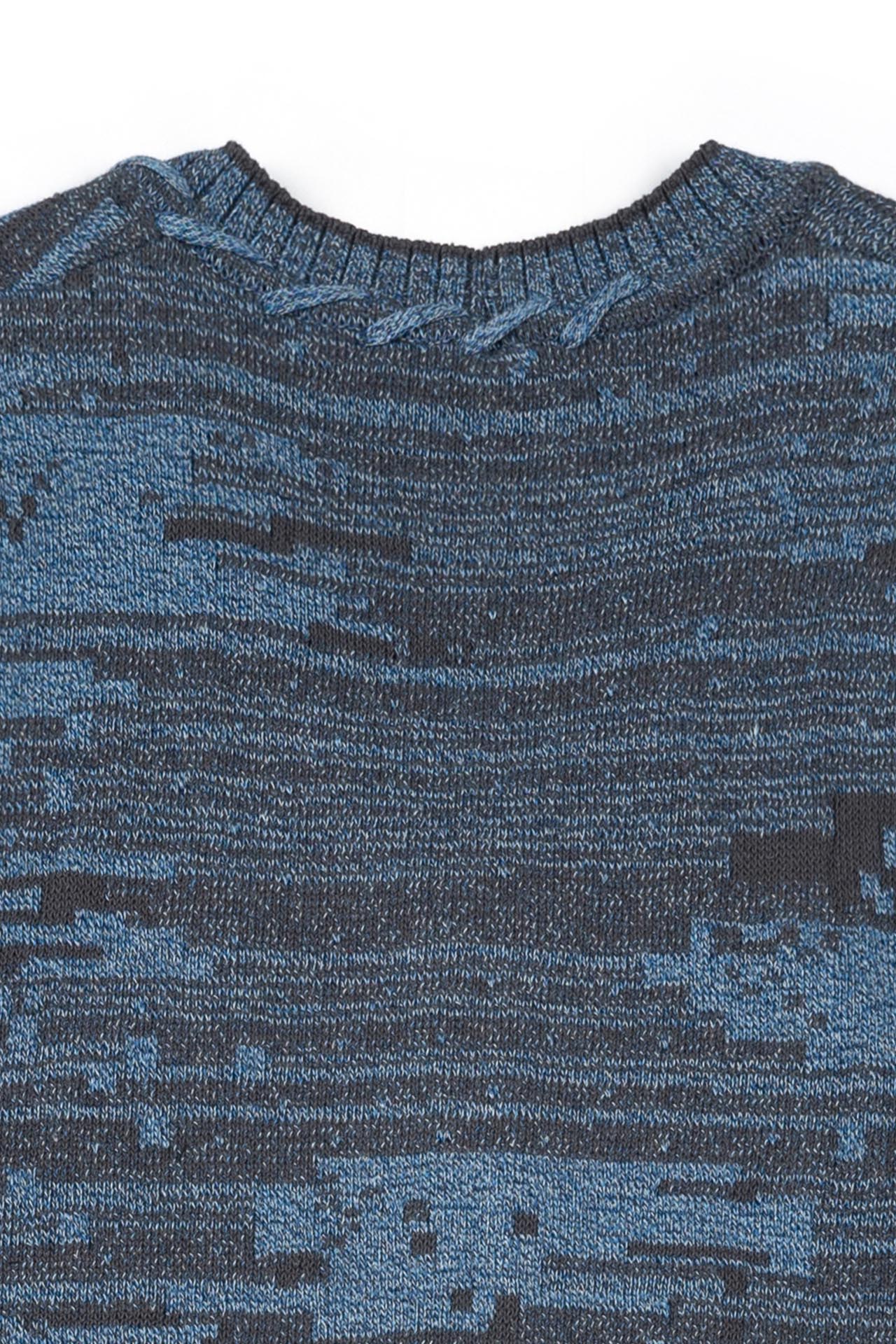 Ioedle - Mosaic Urban Knit Vest Cardigan (Blue) product image 8 | TRAB K-Fashion Australia