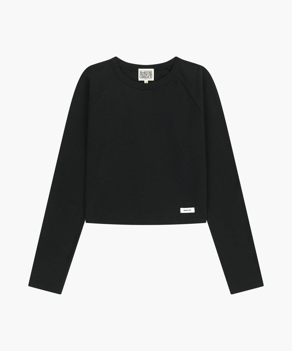 Marithe & Francois Girbaud - Basic Crop Long Sleeve (Black) product image 6 | TRAB K-Fashion Australia