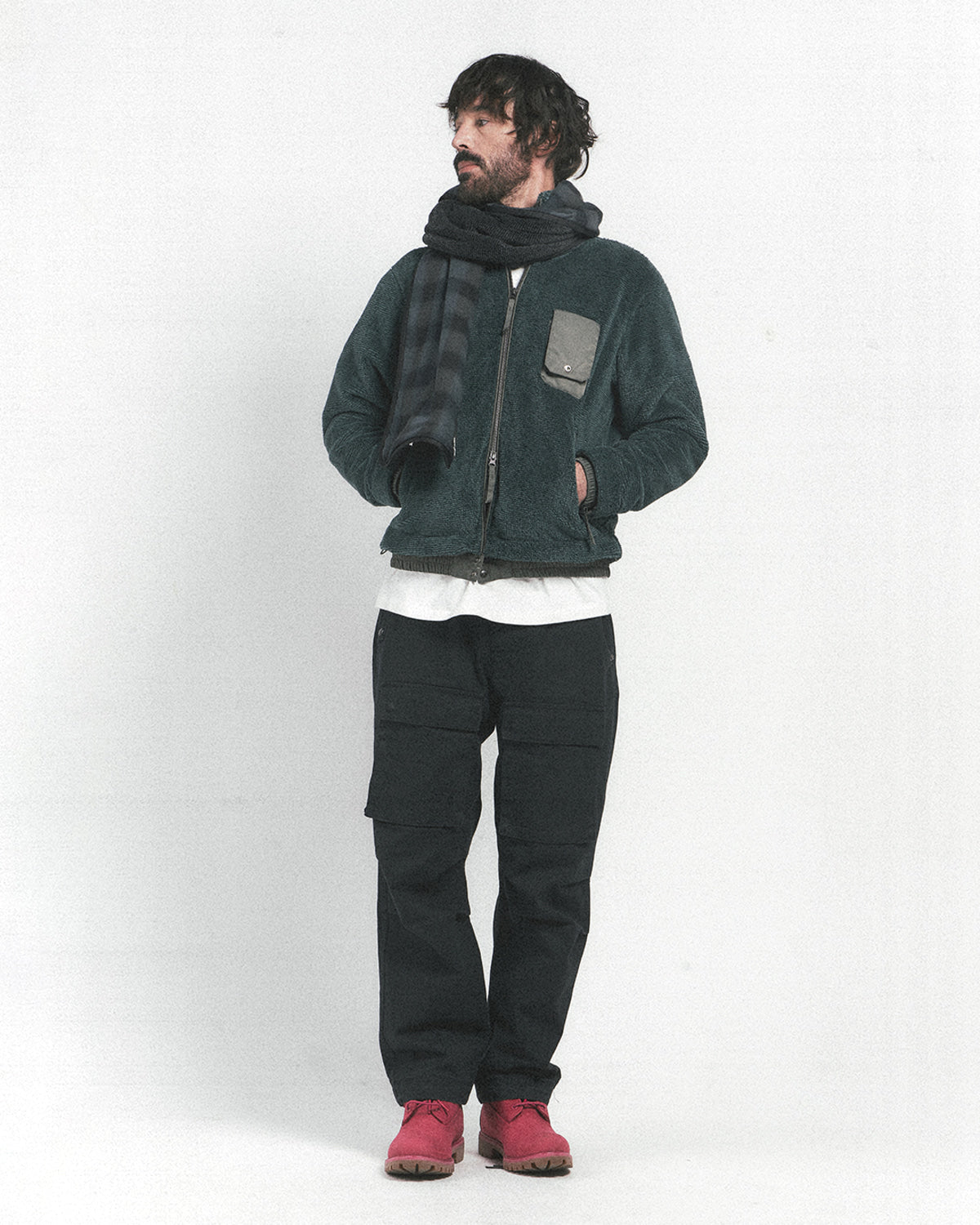 Eastlogue - Reversible Fleece Scarf (Black) product image 4 | TRAB K-Fashion Australia