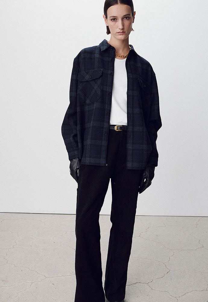 Tonywack - Wool Flannel Check Shirt (Navy) product image 8 | TRAB K-Fashion Australia