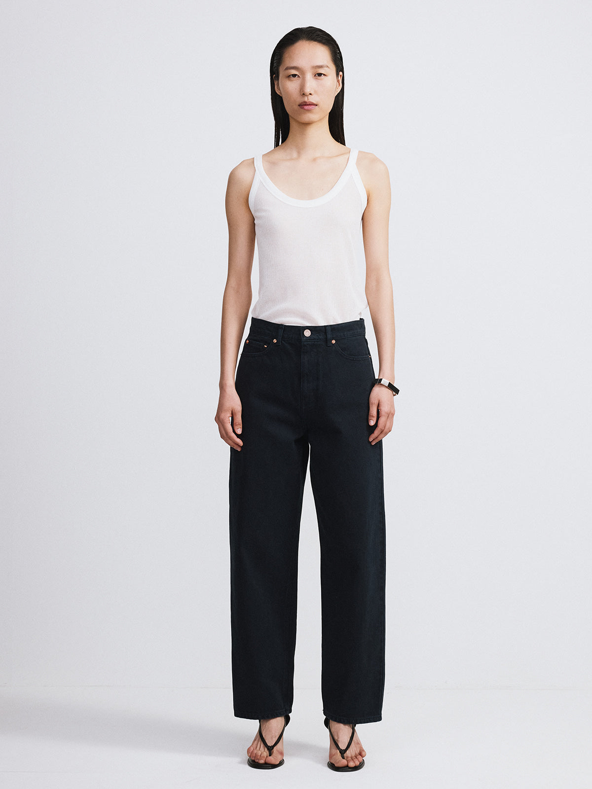 Recto - Regular Fit Denim Pants (Indigo Navy) product image 2 | TRAB K-Fashion Australia