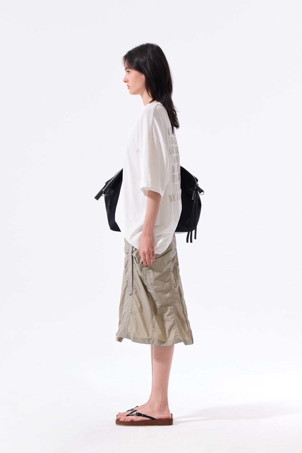 Matin Kim - Vintage Lettering Graffiti Top (White) product image 7 | TRAB K-Fashion Australia
