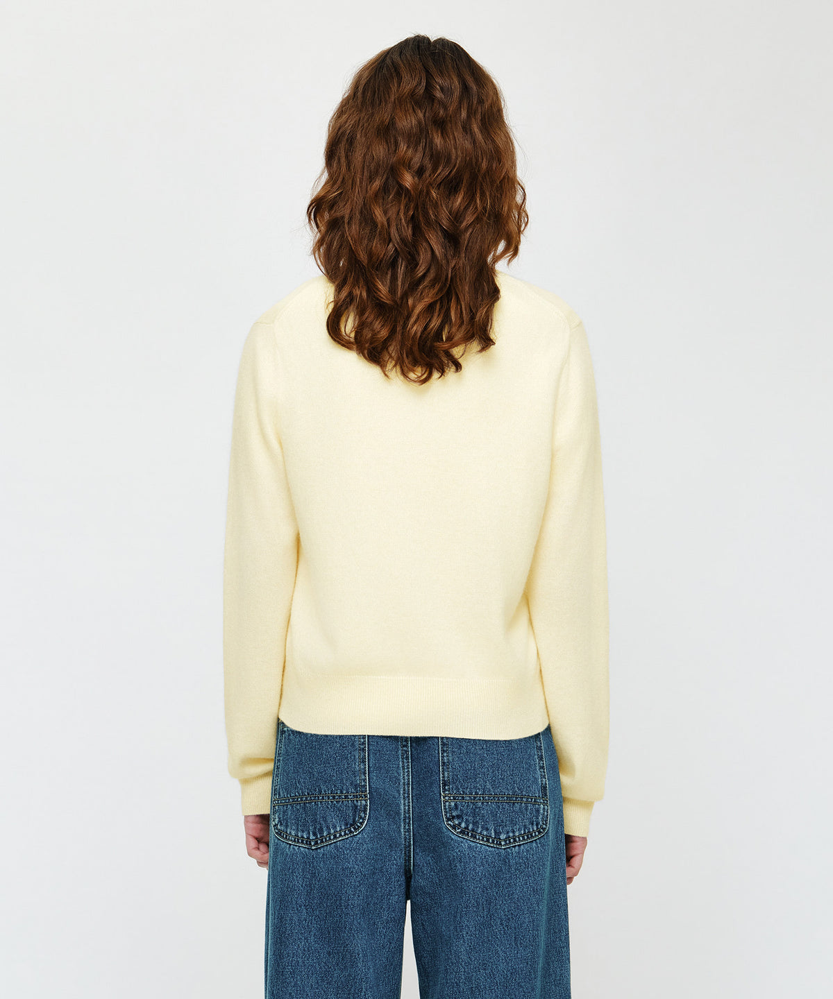 Marithe & Francois Girbaud - Small Classic Logo Round Neck Cardigan Set Up (Ivory) product image 3 | TRAB K-Fashion Australia