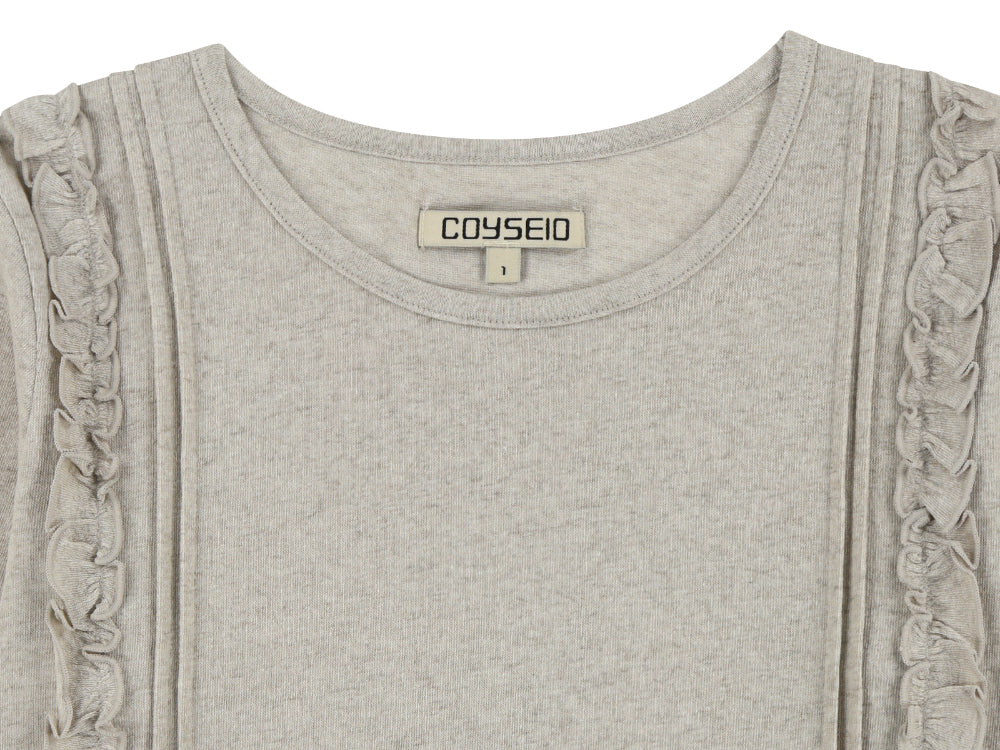 Coyseio - Double Ruffle Long Sleeve (Oatmeal) product image 14 | TRAB K-Fashion Australia