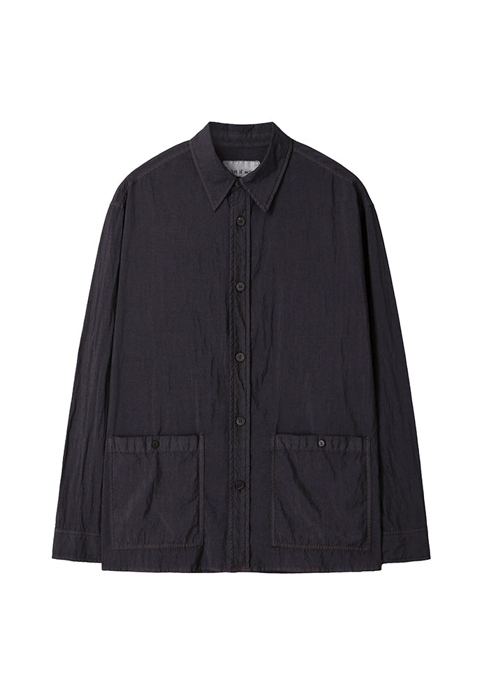 Art if acts - French Two Pocket Rayon Shirt (Faded Black) product image 6 | TRAB K-Fashion Australia