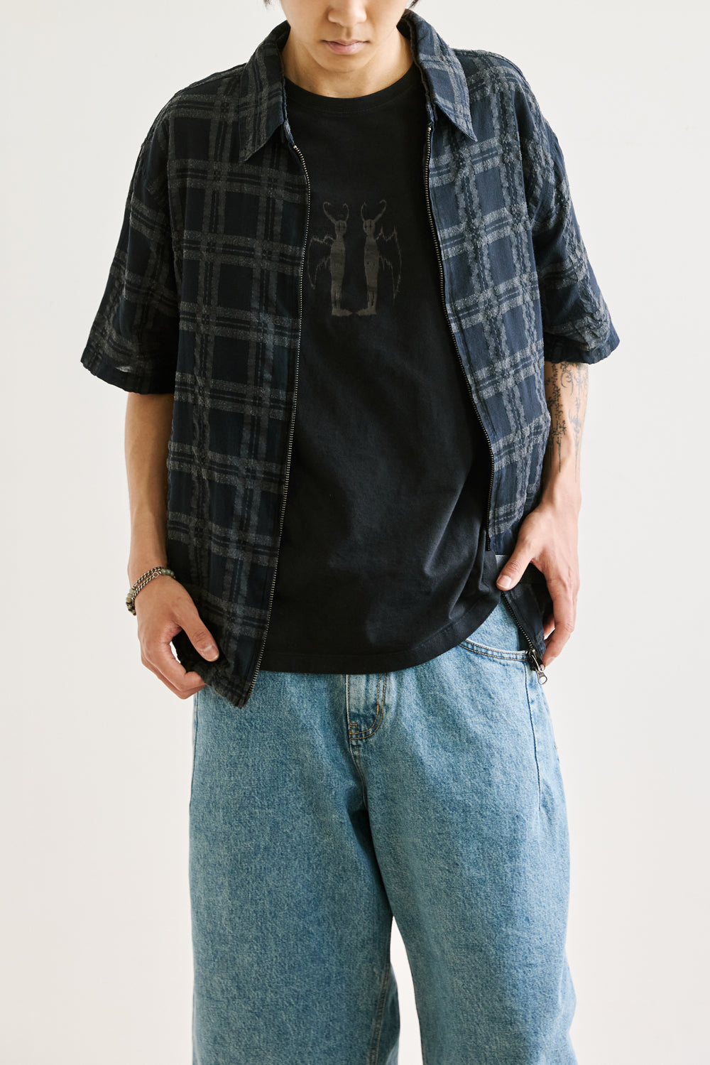 Hatchingroom - Shirket Over Dyed Check Dark (Navy) product image 11 | TRAB K-Fashion Australia