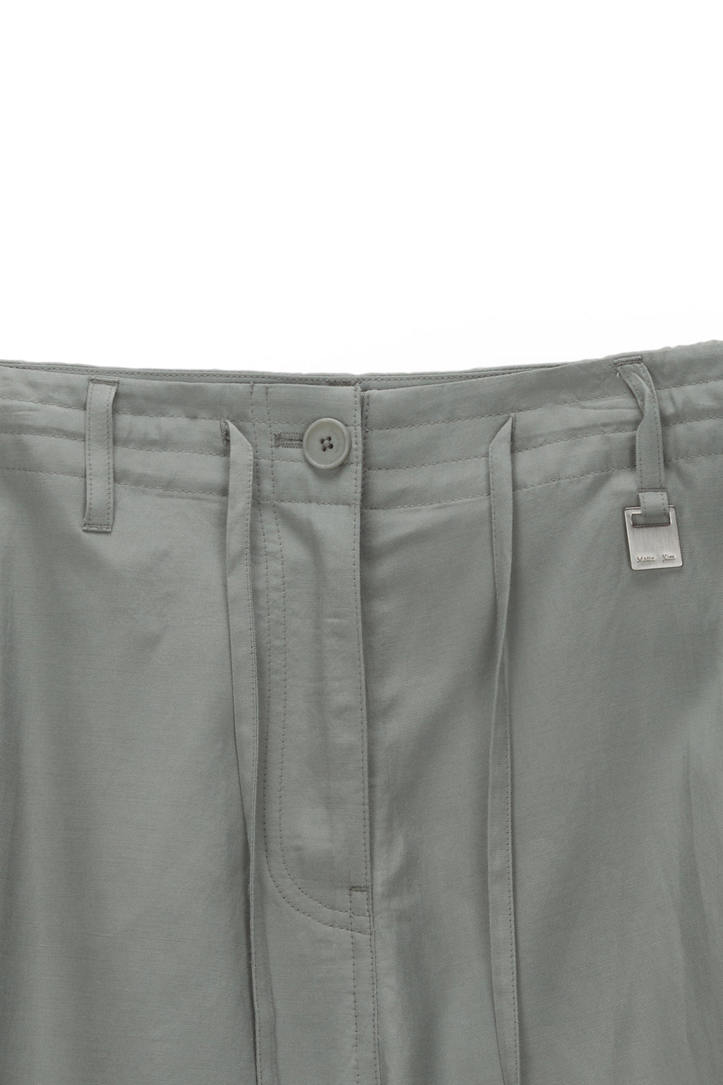 Matin Kim - String Point Big Pocket Cargo Pants (Light Khaki) product image 3 | TRAB K-Fashion Australia