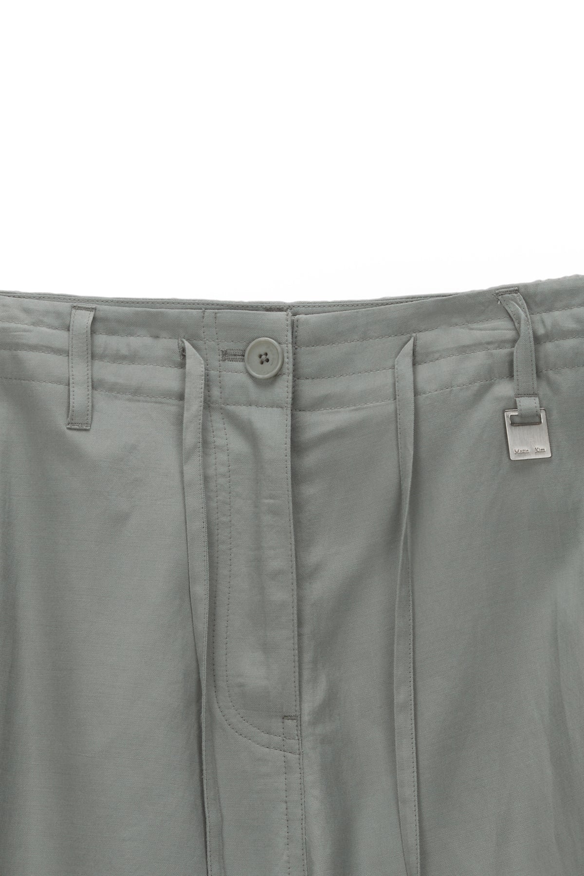 Matin Kim - String Point Big Pocket Cargo Pants (Light Khaki) product image 3 | TRAB K-Fashion Australia