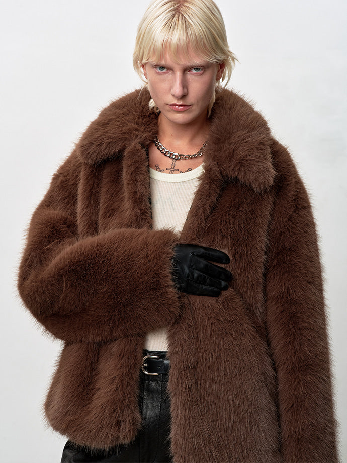 Tonywack - Faux Fur Relaxed Blouson (Mocha) product image 10 | TRAB K-Fashion Australia