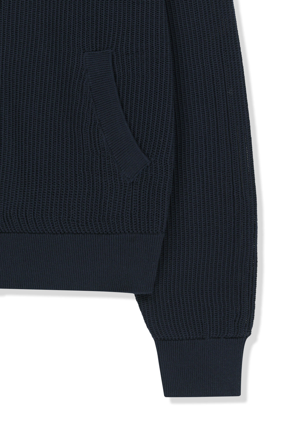 Matin Kim - Back Logo Jacquard Mesh Knit Zip Up (Navy) product image 5 | TRAB K-Fashion Australia