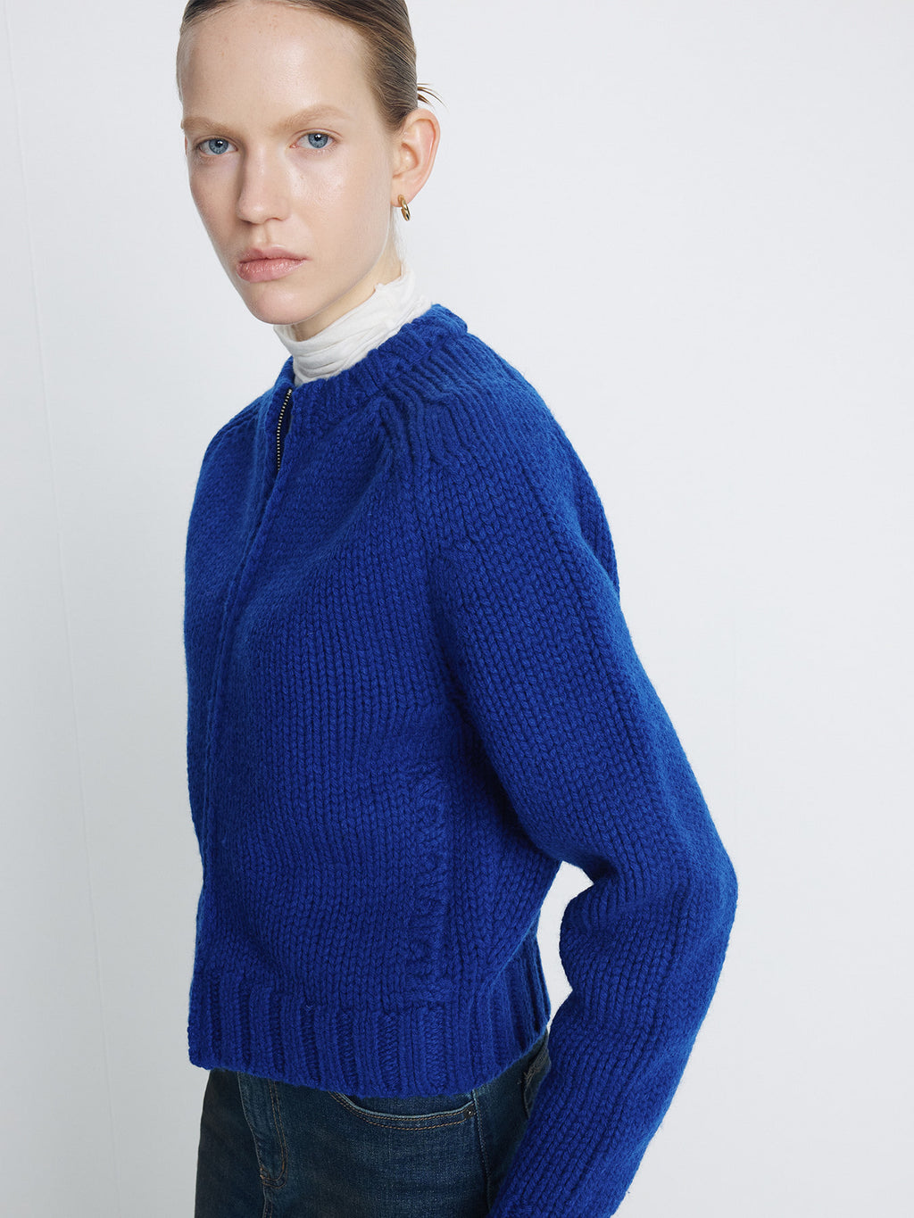 Tonywack - Shetland Wool Knitted Zip Blouson (Royal Blue) product image 5 | TRAB K-Fashion Australia