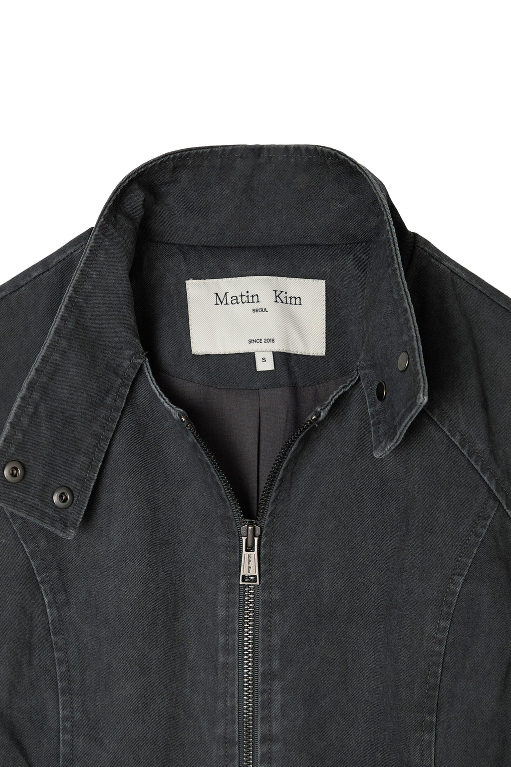 Matin Kim - Washed Slim Biker Jumper (Charcoal) product image 3 | TRAB K-Fashion Australia