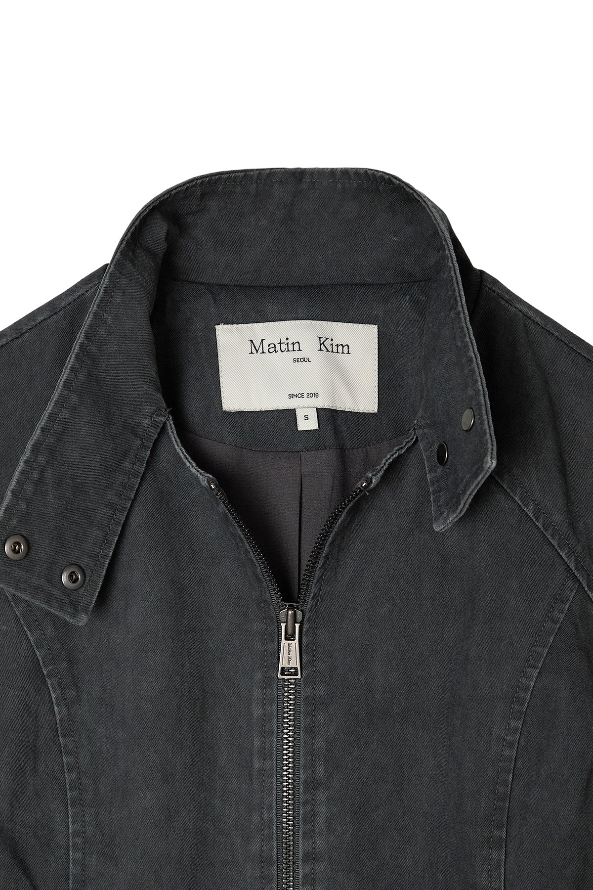 Matin Kim - Washed Slim Biker Jumper (Charcoal) product image 3 | TRAB K-Fashion Australia