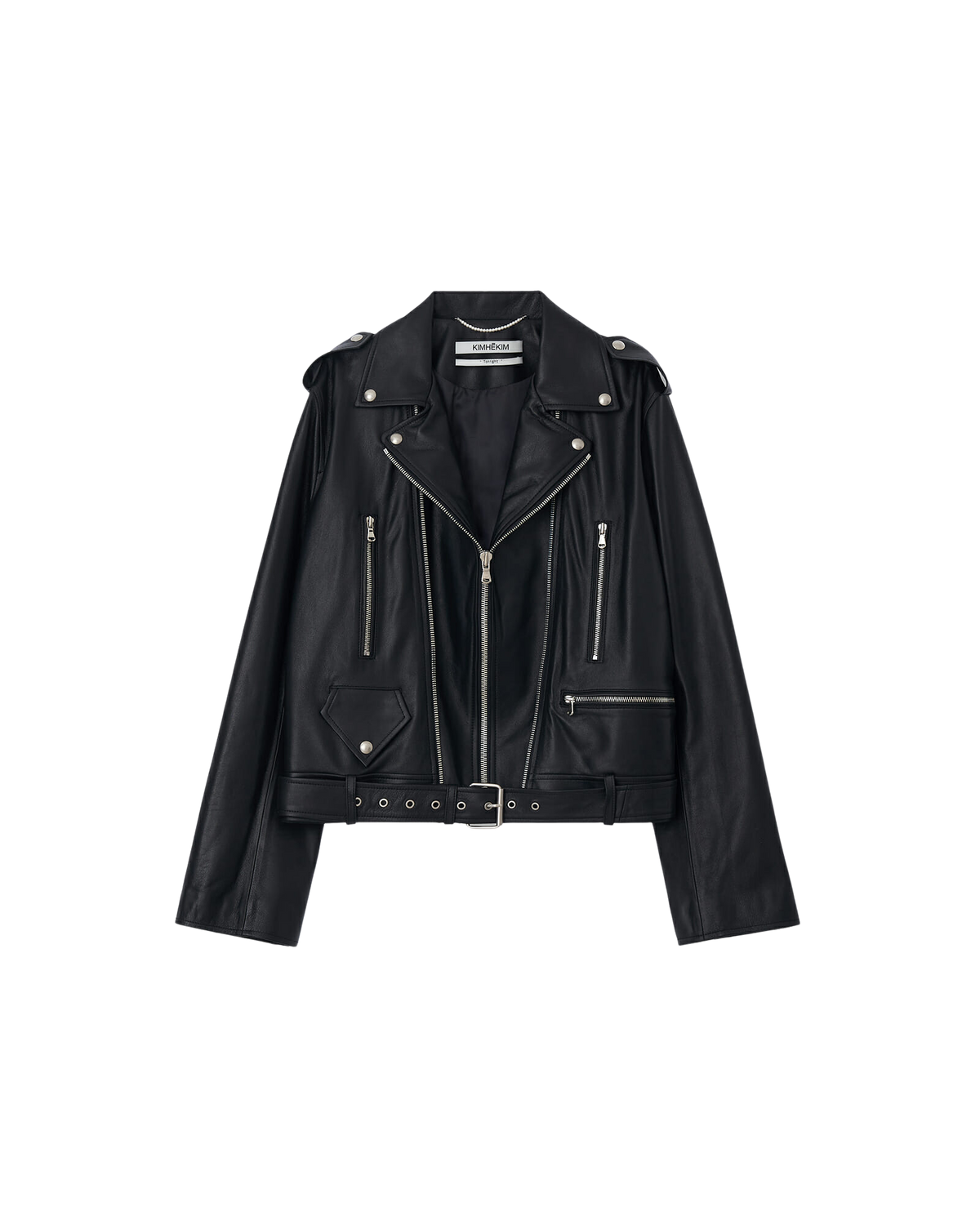 Kimhe Kim - Leather Biker Jacket (Black) product image 5 | TRAB K-Fashion Australia