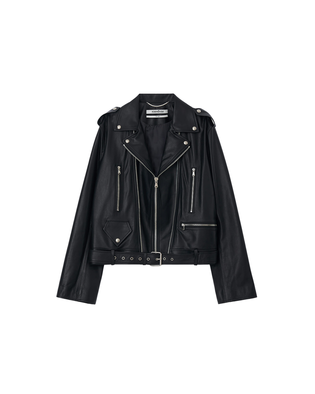 Kimhe Kim - Leather Biker Jacket (Black) product image 11 | TRAB K-Fashion Australia