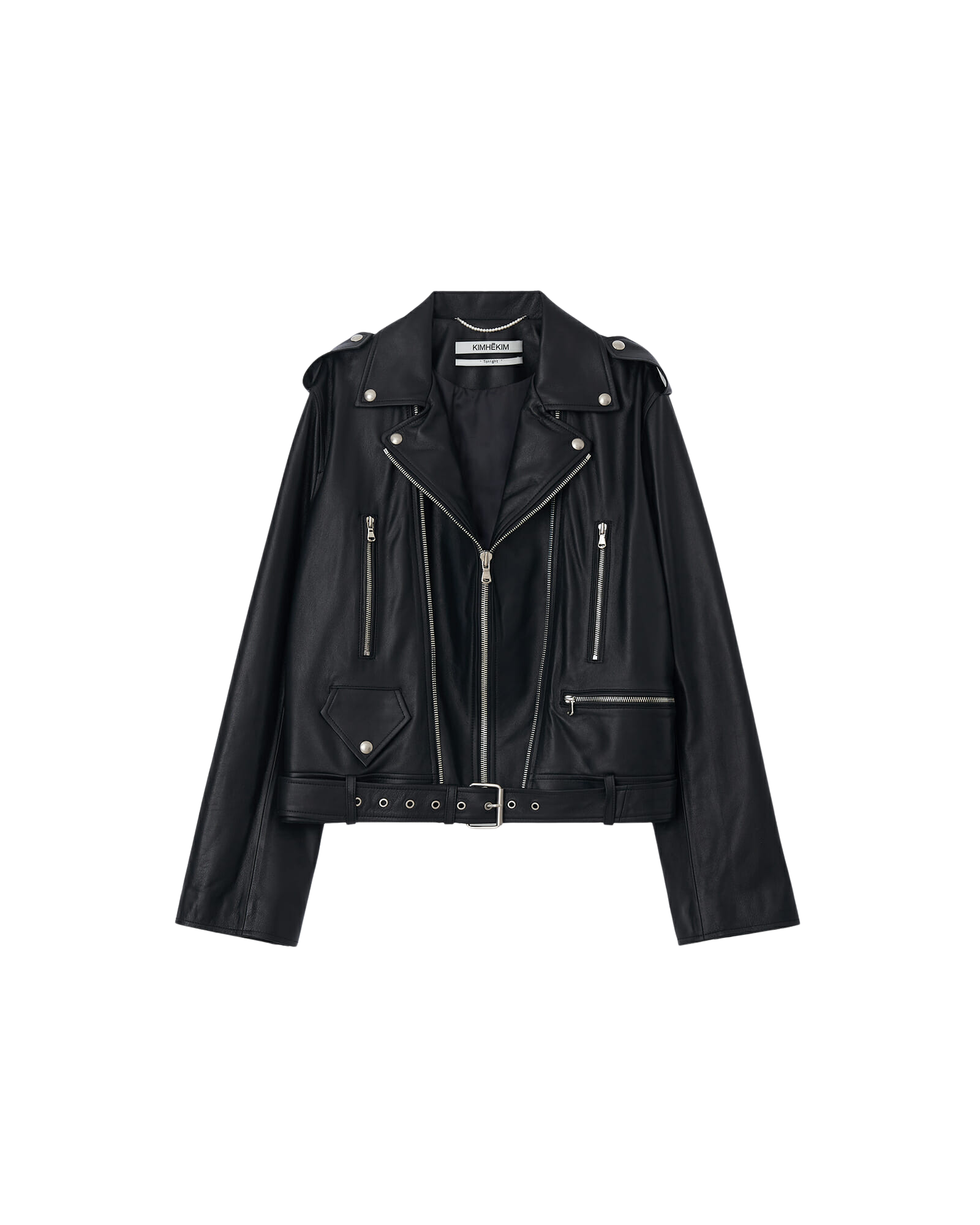 Kimhe Kim - Leather Biker Jacket (Black) product image 11 | TRAB K-Fashion Australia