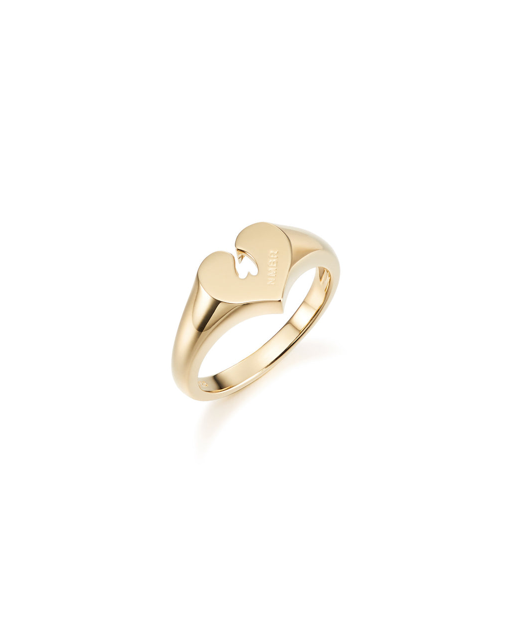 Numbering - Heart Signet Pinky Ring #8516 product image 4 | TRAB K-Fashion Australia