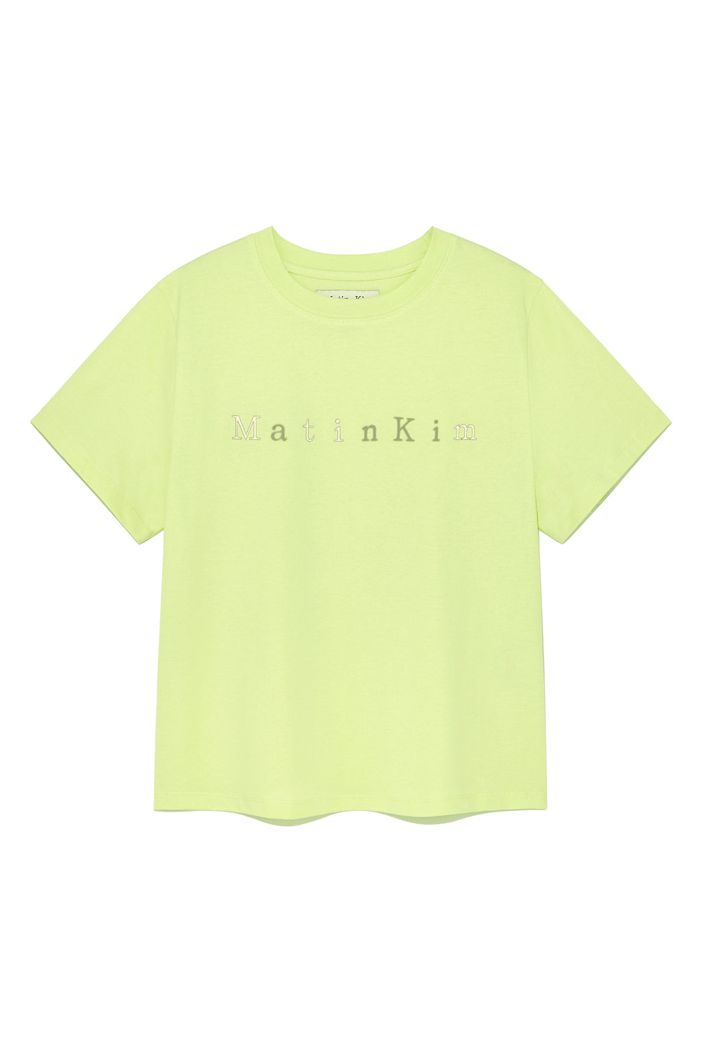 Matin Kim - Sticker Graphic Logo Top (Lime) product image 1 | TRAB K-Fashion Australia