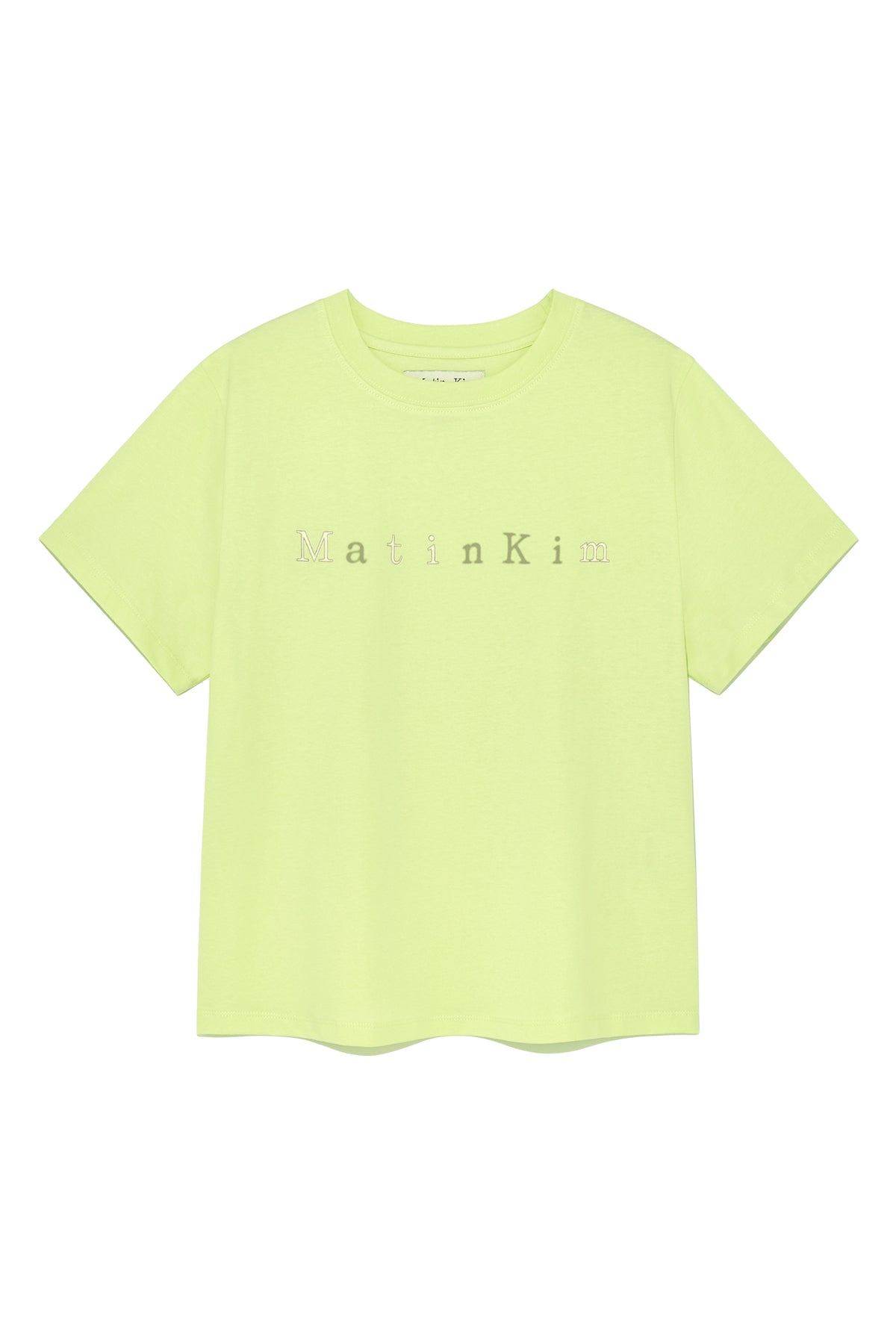 Matin Kim - Sticker Graphic Logo Top (Lime) product image 1 | TRAB K-Fashion Australia