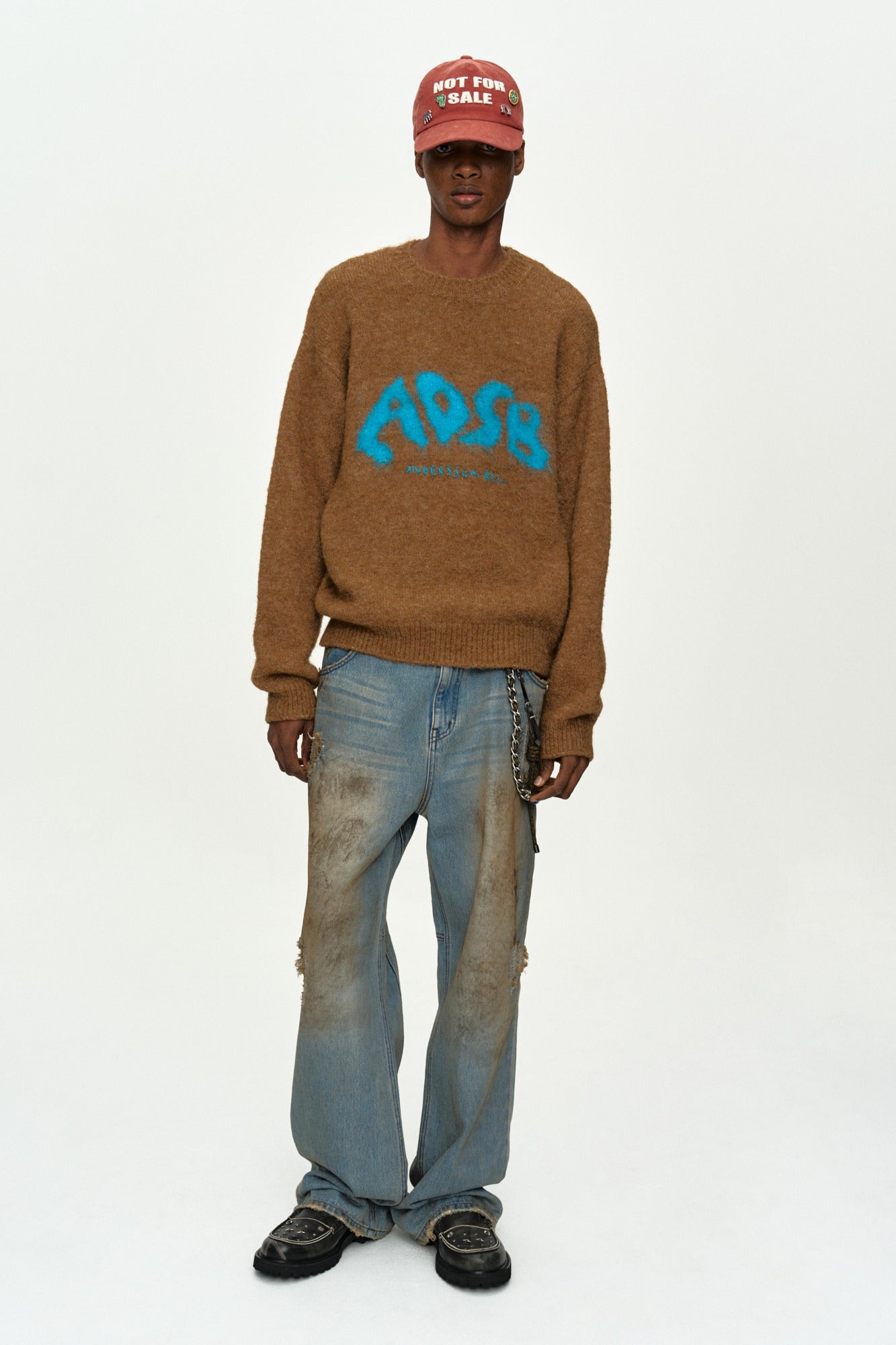 Andersson Bell - Adsb Intarsia Crew-Neck Sweater (Brown) product image 1 | TRAB K-Fashion Australia
