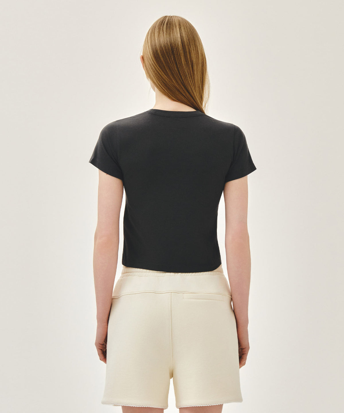 Marithe & Francois Girbaud - Antique Classic Logo Slim Crop Tee (Charcoal) product image 3 | TRAB K-Fashion Australia