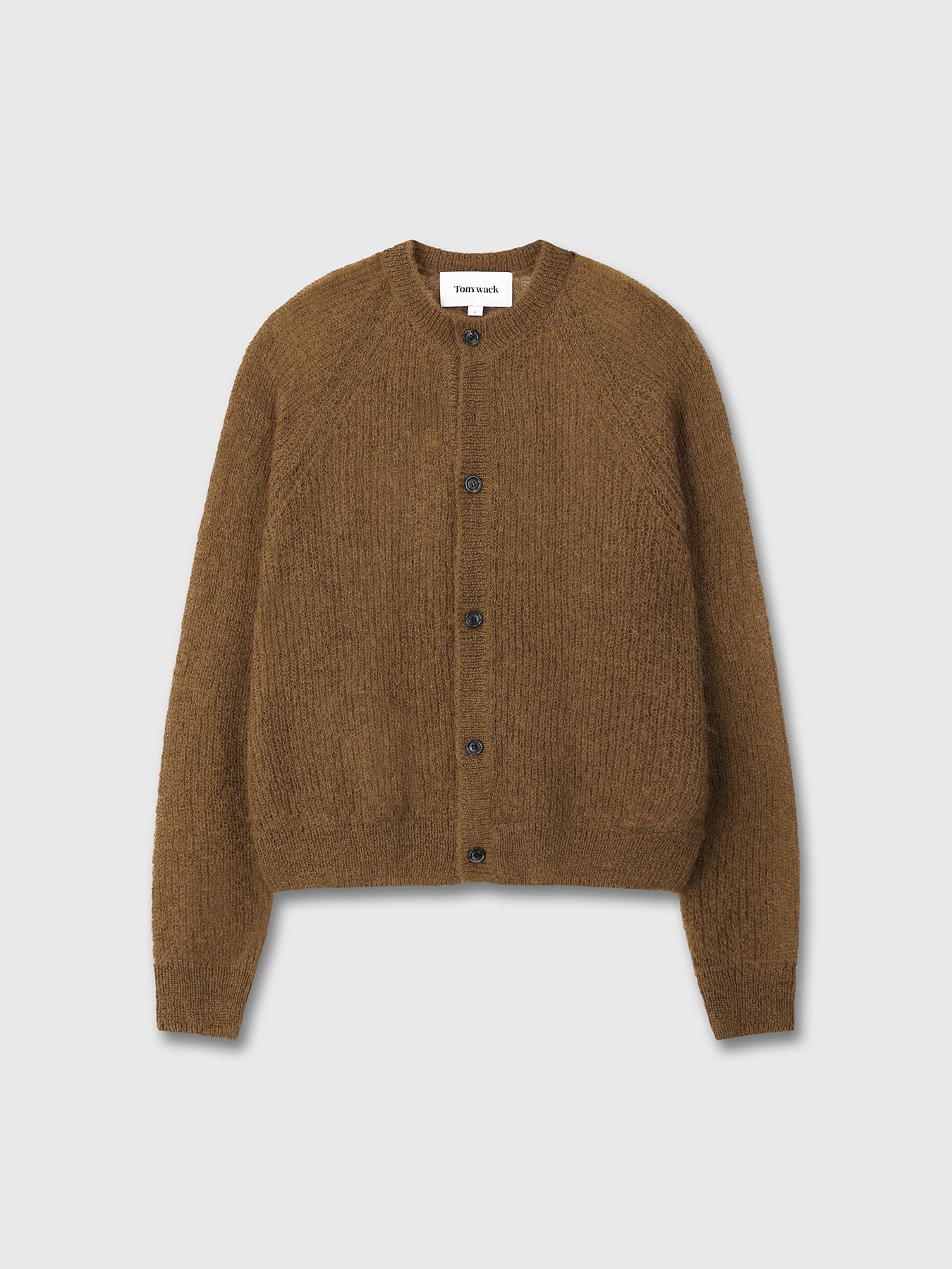 Tonywack - Wool And Mohair Ribbed Mesh Cardigan (Camel) product image 9 | TRAB K-Fashion Australia