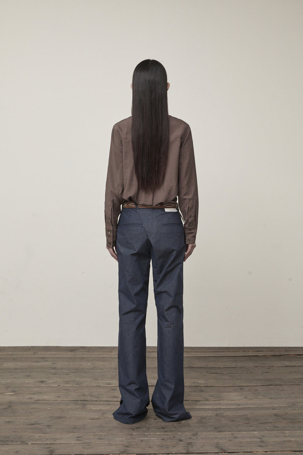 Matin Kim - Back Tuck Detail Denim Like Pants (Navy) product image 7 | TRAB K-Fashion Australia