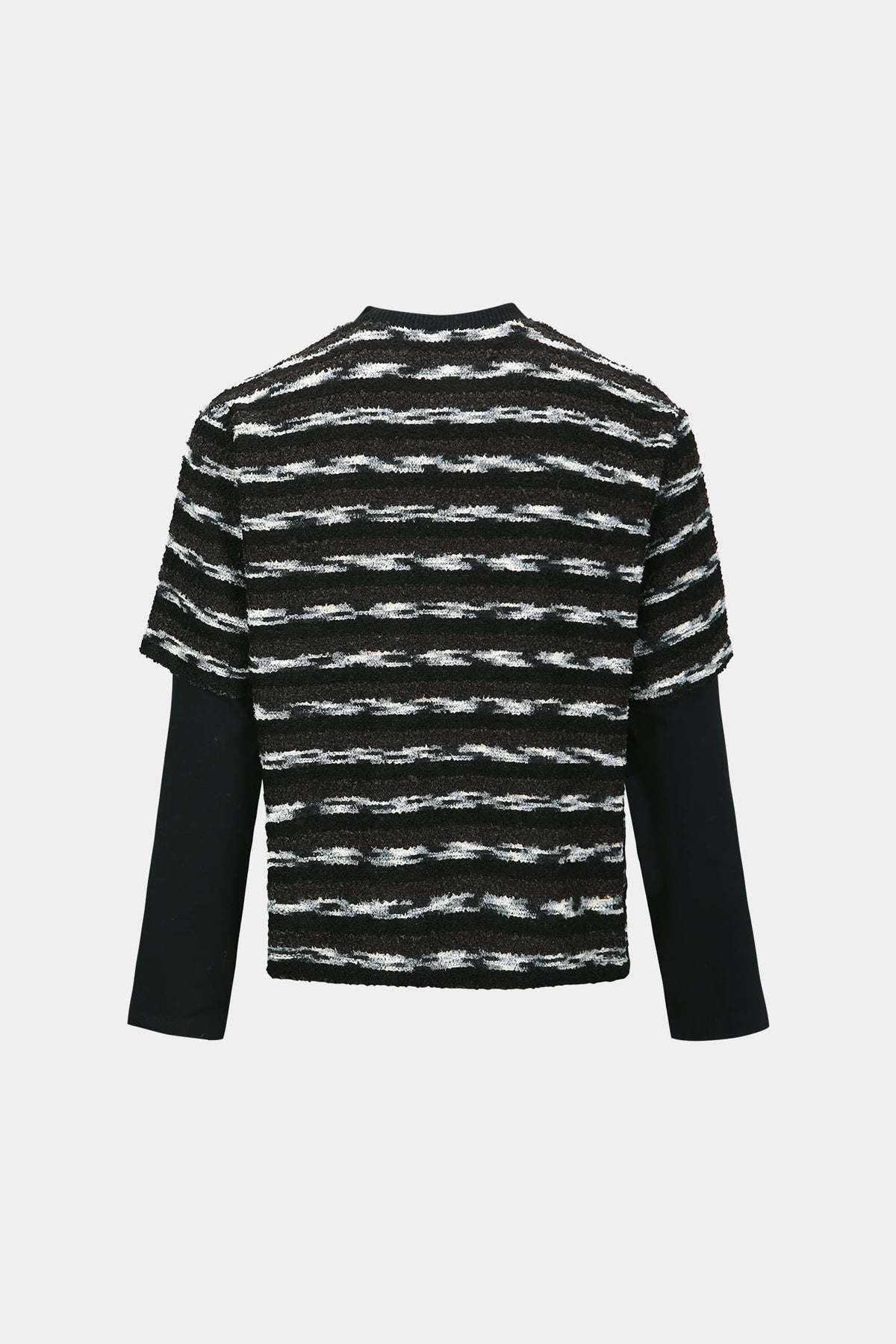 Andersson Bell - Unisex Stripe Layered Sweater (Black/Brown) product image 10 | TRAB K-Fashion Australia