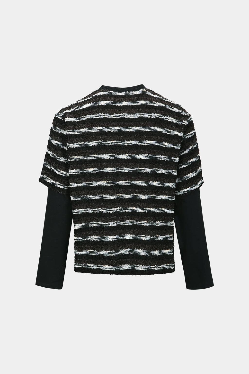 Andersson Bell - Unisex Stripe Layered Sweater (Black/Brown) product image 10 | TRAB K-Fashion Australia