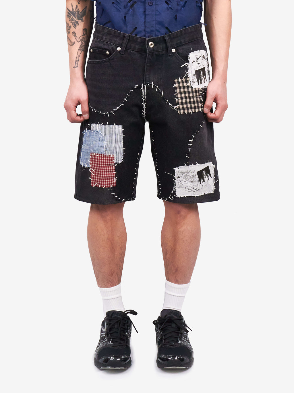 Juntae Kim - Patchwork Cobain Shorts (OC2) product image 1 | TRAB K-Fashion Australia