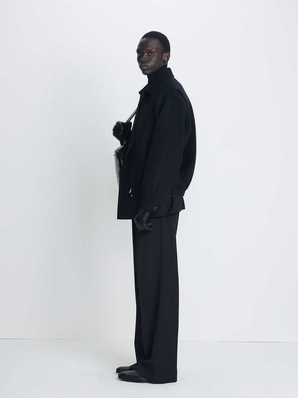 Tonywack - Wool And Silk Blouson Jacket (Black) product image 2 | TRAB K-Fashion Australia
