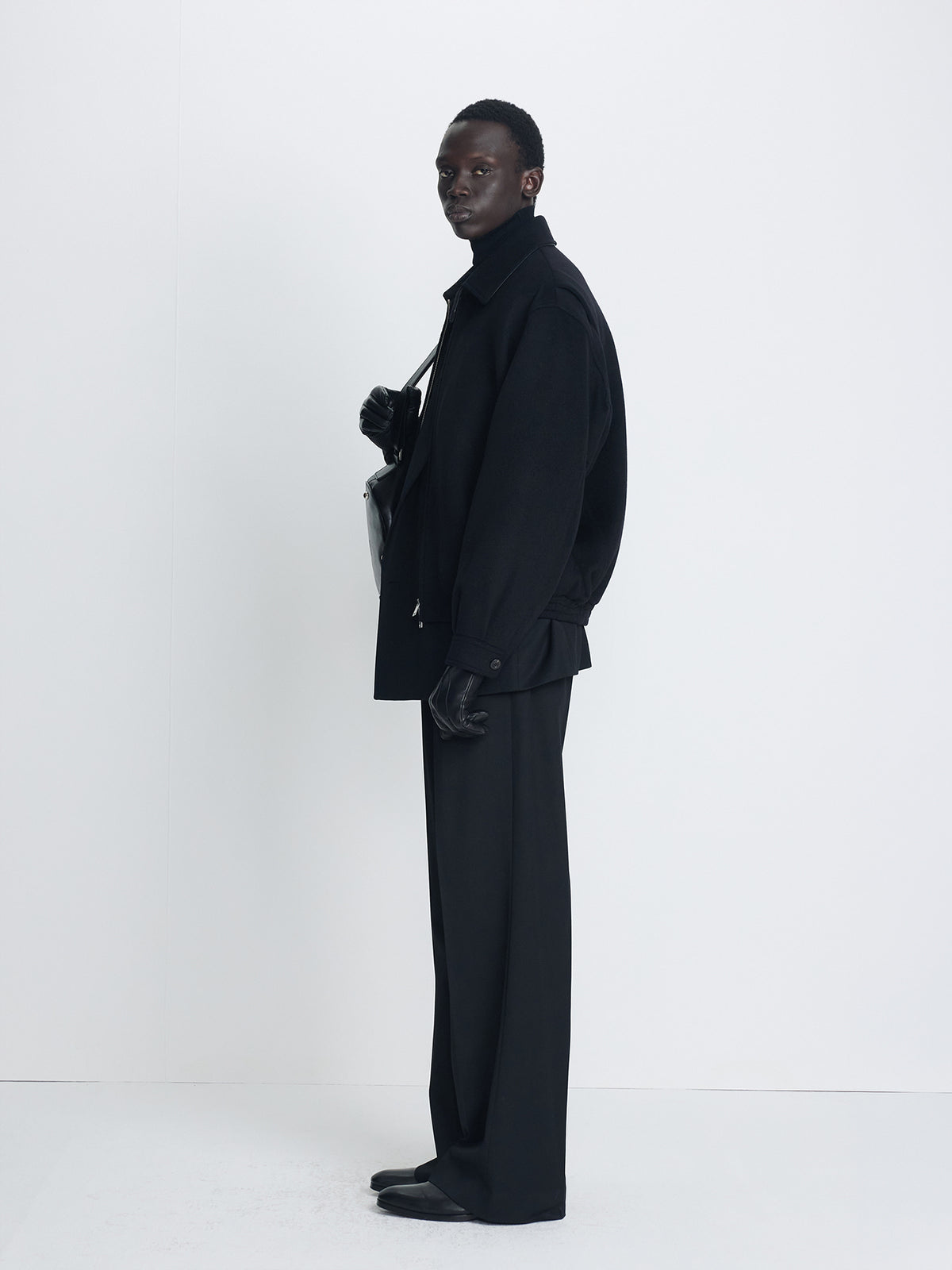 Tonywack - Wool And Silk Blouson Jacket (Black) product image 2 | TRAB K-Fashion Australia
