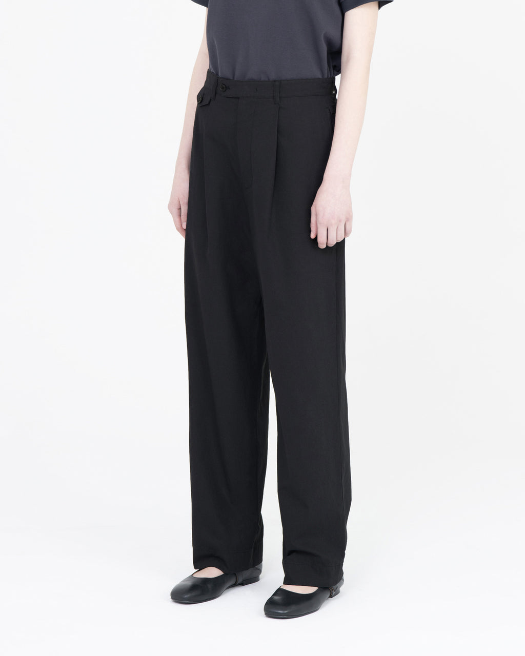 Brownyard - Loose Tapered Cotton Pants (Black) product image 3 | TRAB K-Fashion Australia